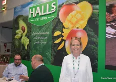 Jacqui Mills at the Halls stand.